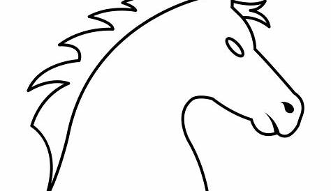 Horse Head Outline Template Free , Download Free