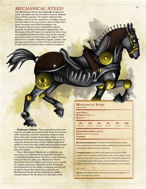 horse 5e stat block