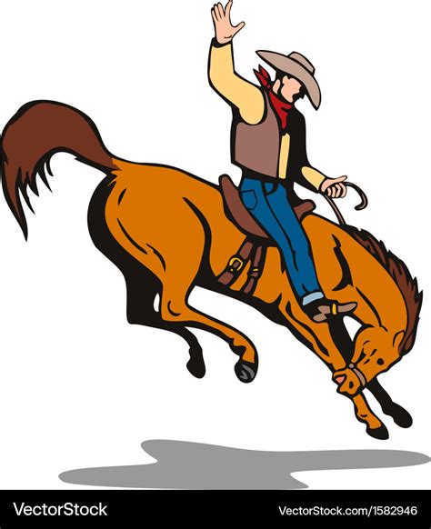 horse and cowboy clip art