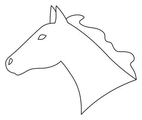 Horse Head Drawing Template