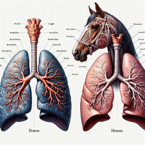 horse lungs compared to human