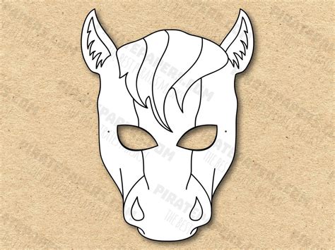 Horse Mask Template Printable