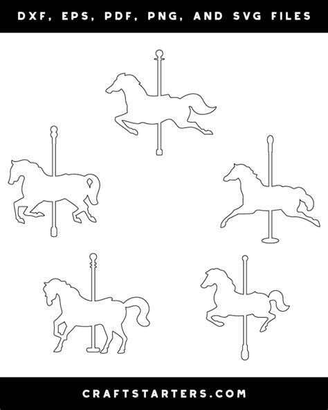 horse print out carousel