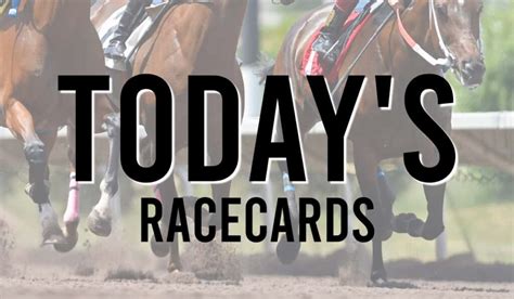 horse racing cards at the races today