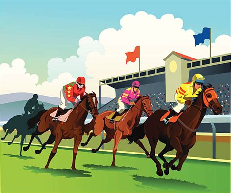 horse racing cartoon images