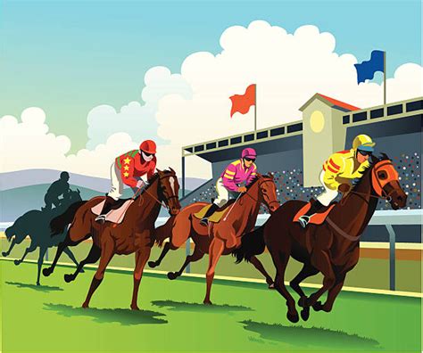 horse racing cartoon images free