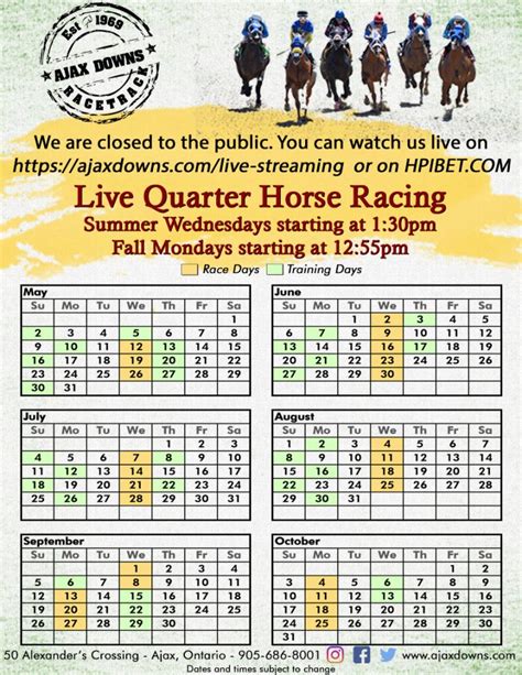 horse racing schedule 2021