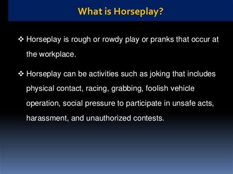 Horseplay Definition