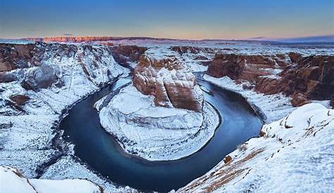 Horseshoe Bend in Page, Arizona covered with a fresh coat