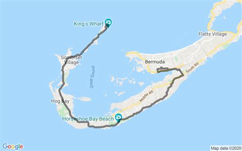 horseshoe bay beach bermuda map