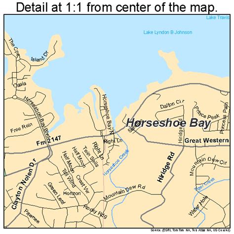 horseshoe bay tx map