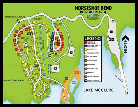 horseshoe bend campground map