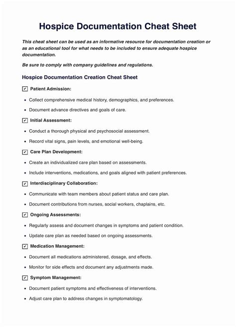 hospice idt documentation template