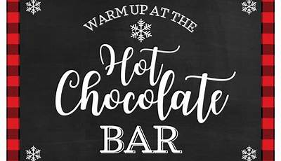 Hot Chocolate Bar Sign Printable