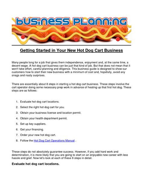 How to Write a Business Plan for a Flower Shop Hot dogs, Hot, Cold soda