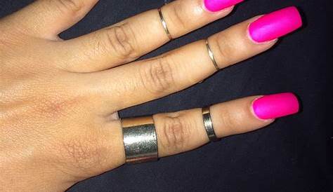 Hot pink acrylic nails New Expression Nails