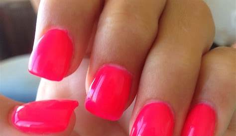 Hot Pink Colors Nails Coffin Gel Bmpurban