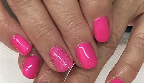 Hot pink nails Laqué Nail Bar Victory Blvd. North Hollywood Blvd Hot