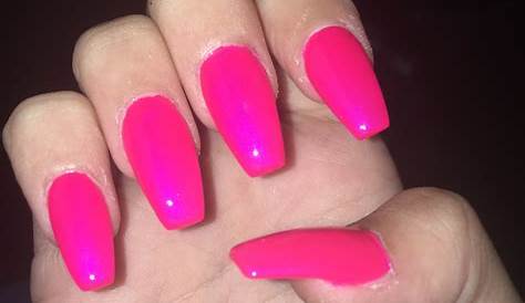 Hot pink acrylic nails New Expression Nails