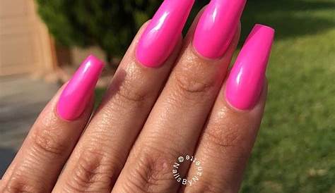 Hot Pink Nails Coffin 60 Beautiful Acrylic Art Ideas For Summer Keep