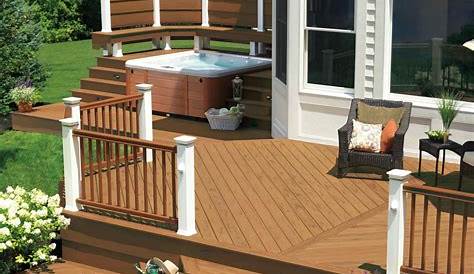 Hot Tub With Surrounding Deck Jacuzzi Design Designs Outdoor