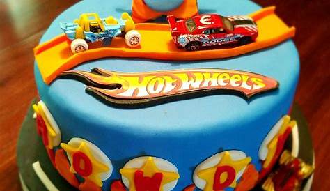 Hot Wheels Birthday Cake Designs Theme Real Toy Car On Top