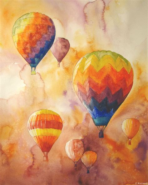 hot air balloon art