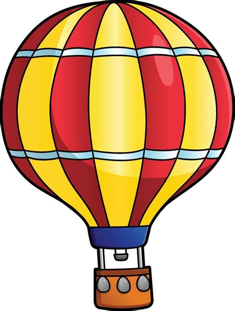 hot air balloon cartoon drawing