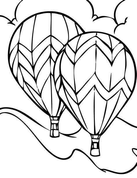 hot air balloon coloring sheets printable