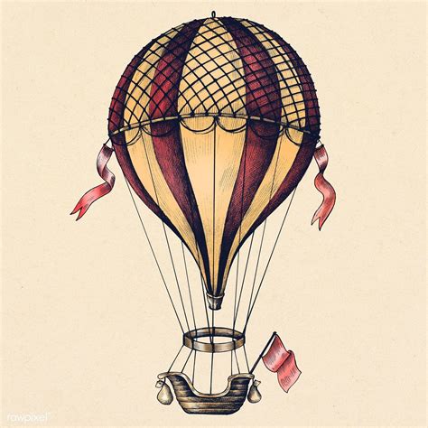 hot air balloon drawings