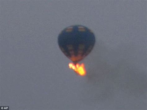 hot air balloon falls from the sky