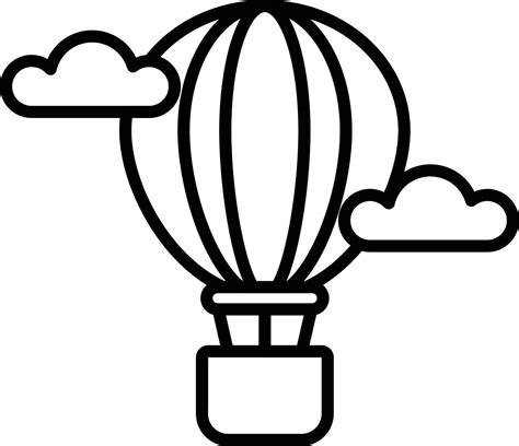 hot air balloon outline clipart