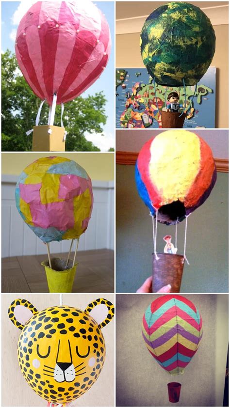 hot air balloon paper mache