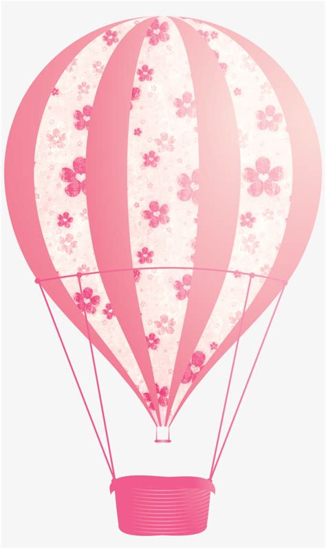 hot air balloon pink png