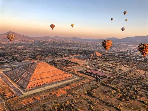 hot air balloon pyramids mexico city