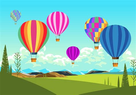 hot air balloon scene