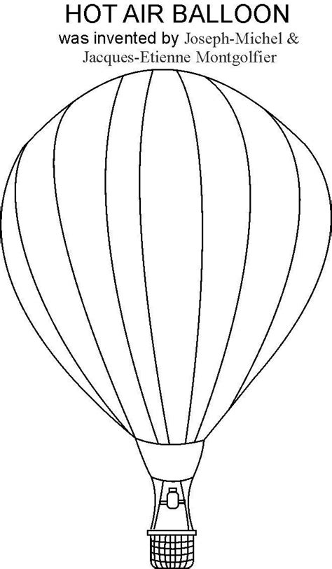 hot air balloon template pdf