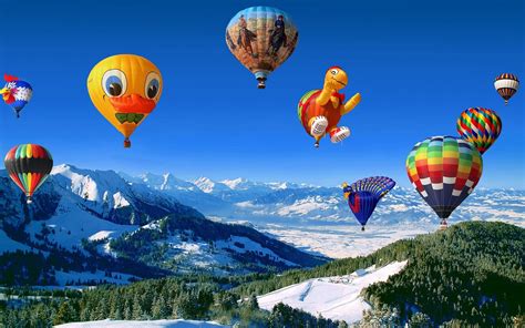 hot air balloons background
