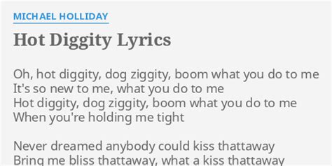 hot dog hot diggity dog lyrics
