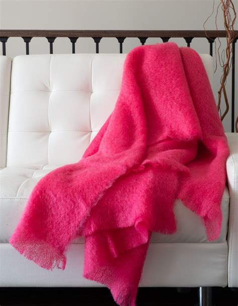 hot pink bed throw