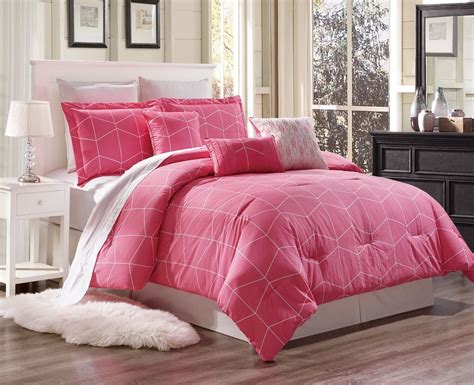 hot pink king size comforter set