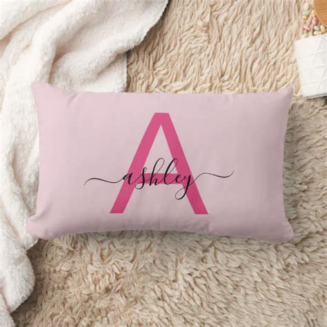 Hot Pink Monogram Pillow