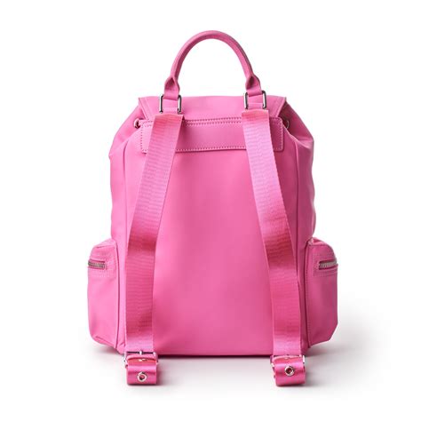 Hot Pink Nylon Backpack