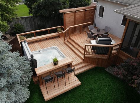 Hot Tub Deck Plans BiLevel Hot Tub Deck Plan 072X0045 at www