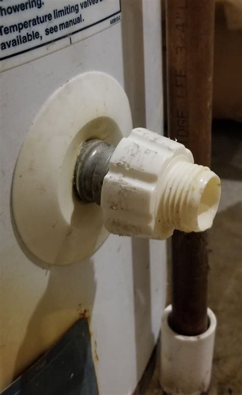 hot water heater plastic drain valve leaking