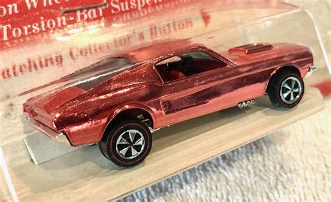 hot wheels 1968 over chrome mustang