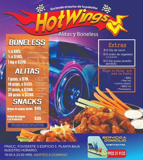 Hot Wings Restaurant Menu