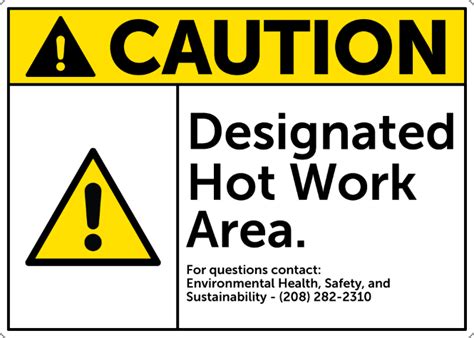 hot work designated area