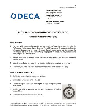 hotel and lodging management deca test