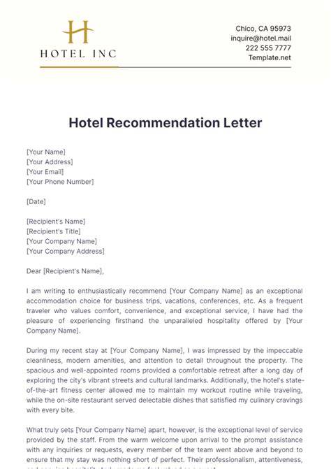 hotel recommendation